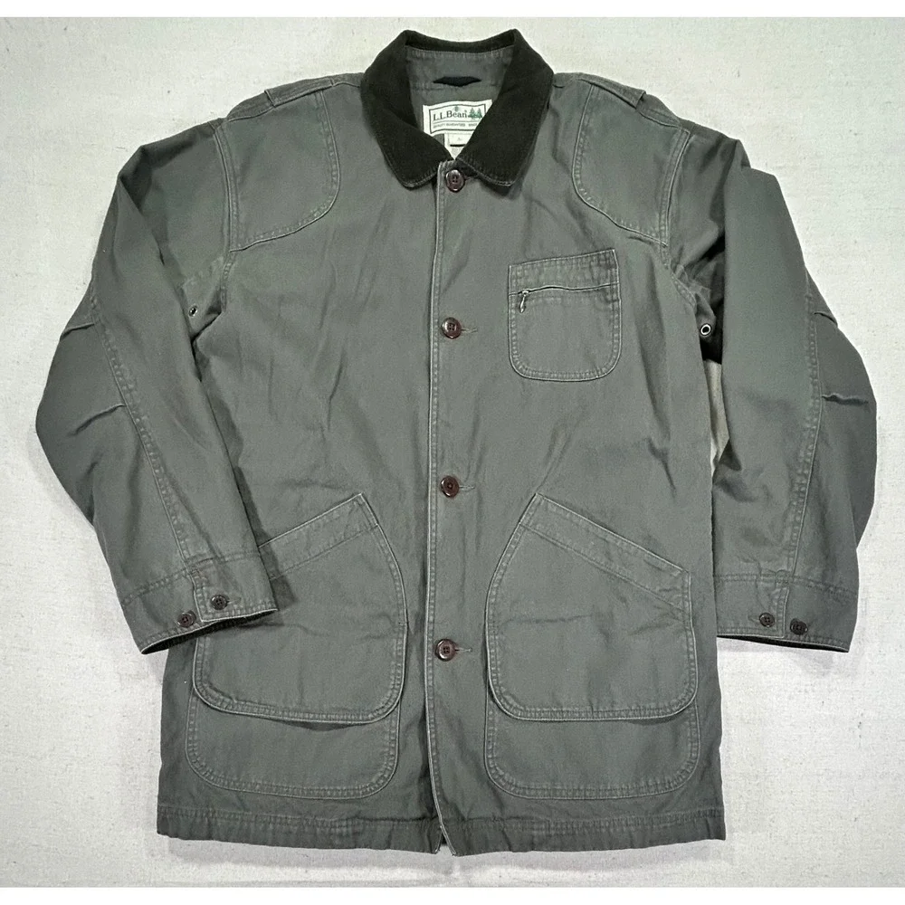 VTG L.L. Bean Men's‎ Large Tall Canvas Chore Jacket Blanket Lined Corduroy Coat